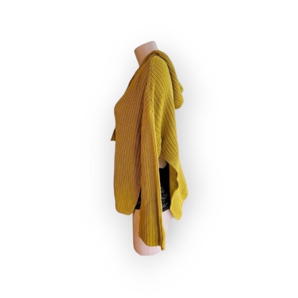 Revolve 27 Miles Malibu Chartreuse Hooded Sweater size M/L - Boho Lightweight - Picture 8 of 10